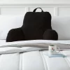 Faux Shearling Bed Rest Black - Room Essentials™: Comfort Support Pillow For Dorm, Indoor/Outdoor Use