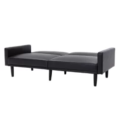 Faux Leather Futon Sofa With Arms Black - Room Essentials™ -Target GUEST 07fa3ab4 90d6 4bd9 93e7 ffff76b6f4e7