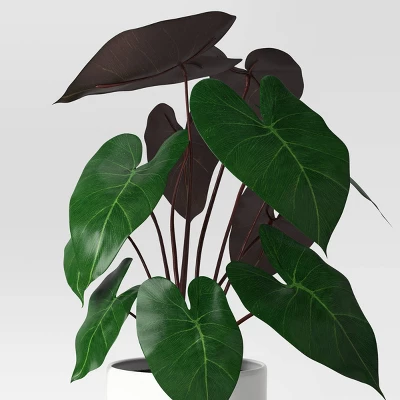 Dasheen Leaf Potted Artificial Plant - Room Essentials™ 2 Dasheen Leaf Potted Artificial Plant - Room Essentials™ - Image 2