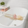Metal Bathtub Tray With Expandable Arms Brass - Room Essentials™