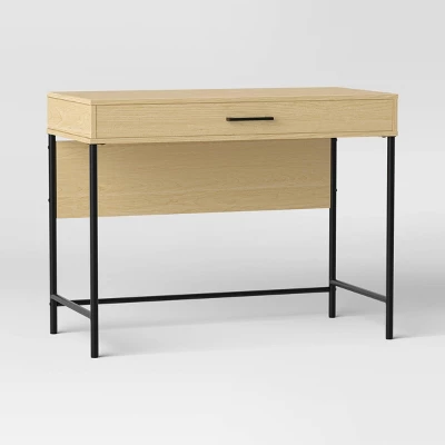 Wood And Metal Dorm Writing Desk With Storage Drawer - Room Essentials™ 6 Wood And Metal Dorm Writing Desk With Storage Drawer - Room Essentials™ - Image 6