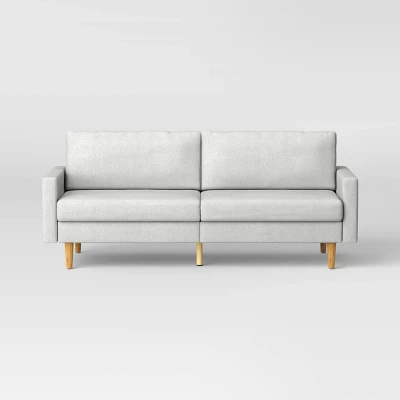 MidCentury Modern 78" Futon Sofa Light Gray - Room Essentials™ 2 MidCentury Modern 78" Futon Sofa Light Gray - Room Essentials™ - Image 2