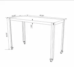 45" Metal Rolling Computer Desk - Room Essentials™ -Target GUEST 1a5019e4 6b5a 46df 8639 caf82f80c020