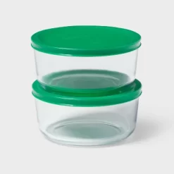4pc (set Of 2) 4c Round Glass Food Storage Container Set - Room Essentials™ -Target GUEST 1ef94811 5c70 4f86 ba9e def4b6532dc2