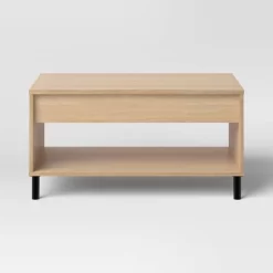 Mixed Materials Wood And Metal Lift Top Coffee Table With Storage Natural Wood - Room Essentials™ -Target GUEST 1f3f912b 8af7 4c3d 8a2a 5dddef217475