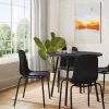 4pk Dorm Dining Chairs Black - Room Essentials™: Metal Frame, Armless, Powder-Coated Finish