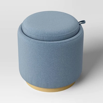 Round Upholstered Storage Ottoman - Room Essentials™ 6 Round Upholstered Storage Ottoman - Room Essentials™ - Image 6