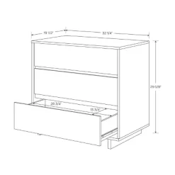 Modern 32" Wide 3 Drawer Dresser - Room Essentials™ -Target GUEST 2a951fcb 02d7 4c3c 9a9a acb811154e77