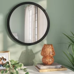 20" Round Wall Mirror Black - Room Essentials™