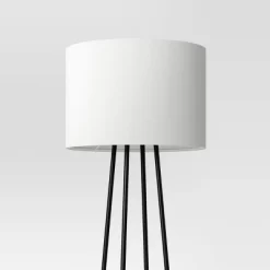 Floor Lamp With Shelves - Room Essentials™: Black Metal, Linen Shade, ETL Listed, 62" Height 5 Floor Lamp With Shelves - Room Essentials™: Black Metal, Linen Shade, ETL Listed, 62" Height -Target GUEST 3199757b 4951 44d0 87c9 0ab6420bf0ee