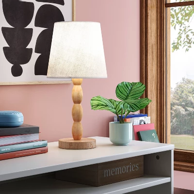 Turned Wood Stick Lamp Brown - Room Essentials™: Modern Accent Table, ETL Listed, No Bulb Included 1 Turned Wood Stick Lamp Brown - Room Essentials™: Modern Accent Table, ETL Listed, No Bulb Included