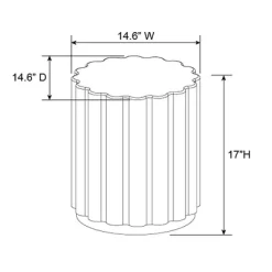 Scalloped Round Side Table Black - Room Essentials™ -Target GUEST 35dbe16d a6e0 4442 b3e0 021d2ca6586f