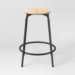 Set Of 2 24" Wood With And Metal Base Backless Counter Height Barstool Stool Natural - Room Essentials™ -Target GUEST 38f373fd 4640 45c8 b8fe e99415dbad41