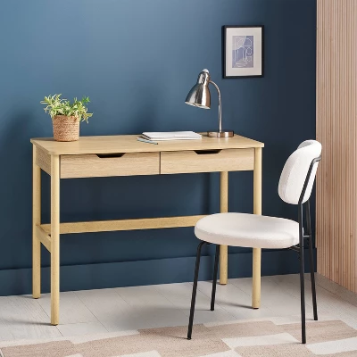 Scandi Desk With Drawers Natural - Room Essentials™ 1 Scandi Desk With Drawers Natural - Room Essentials™