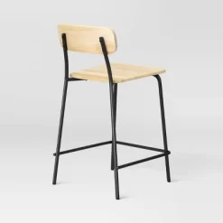 Set Of 2 24" Wood With Metal Base Counter Stool Natural - Room Essentials™ -Target GUEST 3c8ecb84 55e0 41a7 ad87 52eb020274cc