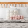 Puffer Bolster Decorative Throw Pillow Light Pink - Room Essentials™