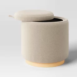 Round Upholstered Storage Ottoman - Room Essentials™ 9 Round Upholstered Storage Ottoman - Room Essentials™ -Target GUEST 5494ffe4 6860 4eea a5ed 3b5a6a20eb35