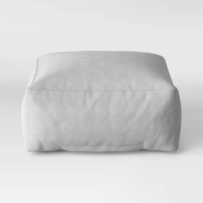 Modular Dorm Bean Bag Section Sofa Ottoman Gray - Room Essentials™ 2 Modular Dorm Bean Bag Section Sofa Ottoman Gray - Room Essentials™ - Image 2