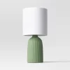 Fluted Ceramic Table Lamp: ETL Listed, Cotton/Polyester Shade, No Assembly - Room Essentials™