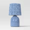 Mini Printed Ceramic Base Table Lamp With Printed Pleated Shade - Room Essentials™