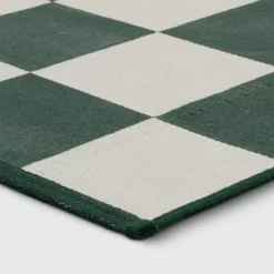 4'x5'6" Checkered Area Rug Ivory/Green - Room Essentials™ -Target GUEST 5f600c67 31dd 4a63 90cf aaf3ab5215d1