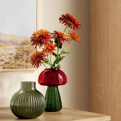 Glass Mushroom Bud Vase Large - Room Essentials™ 1 Glass Mushroom Bud Vase Large - Room Essentials™