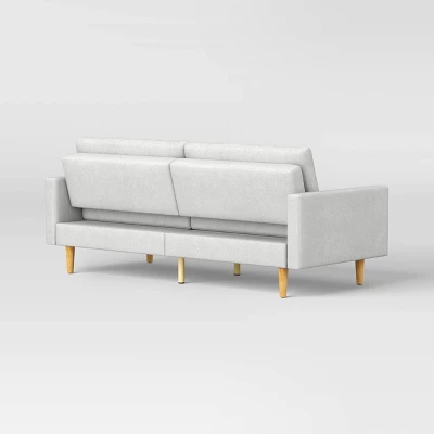 MidCentury Modern 78" Futon Sofa Light Gray - Room Essentials™ 3 MidCentury Modern 78" Futon Sofa Light Gray - Room Essentials™ - Image 3