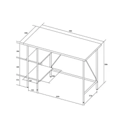 Wood And Metal Desk With Shelves Natural - Room Essentials™ -Target GUEST 651e9e0b 2410 45f1 b96f 6183f5e0e54b