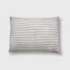 Standard Stripe Jersey Sham Gray - Room Essentials™: OEKO-TEX Certified, Knitted Polyester-Cotton Blend, Machine Washable