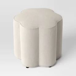 Scalloped Upholstered Ottoman - Room Essentials™ -Target GUEST 69979113 ffdc 462d 9ea7 7fd947087512