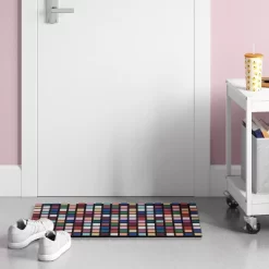 1'6"x2'6" Recycled Rubber Blocks Indoor/Outdoor Doormat - Room Essentials™: Skid-Resistant, Quick-Drying, Beige