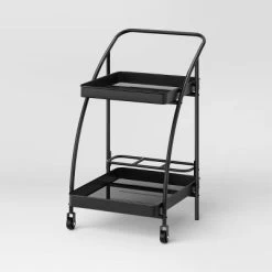 Metal Mesh Rolling Bar Outdoor Serving Cart Black - Room Essentials™ -Target GUEST 6f48bb1e eb2d 4241 9dd2 aaa44fa1d5ea