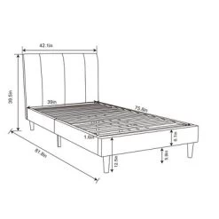 Dorm Twin Bed Cream - Room Essentials™: Upholstered Headboard, Plywood Frame, No Box Spring Needed 11 Dorm Twin Bed Cream - Room Essentials™: Upholstered Headboard, Plywood Frame, No Box Spring Needed -Target GUEST 70276453 389a 4325 8b4a ef1eb7d4f8fb