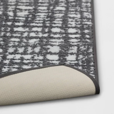 20"x30" Cross Hatch Tufted Bath Rug Gray - Room Essentials™ 2 20"x30" Cross Hatch Tufted Bath Rug Gray - Room Essentials™ - Image 2