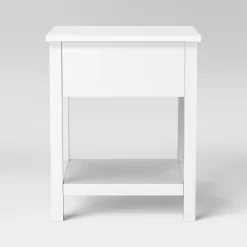 Traditional Side Table With Storage Drawer Classic White - Room Essentials™ -Target GUEST 74663713 714e 4d17 a6bc 1dd6bb0ed1b5