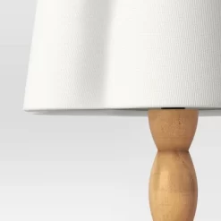 Turned Wood Table Lamp With Scalloped Shade - Room Essentials™ -Target GUEST 752f21dd 1cfe 419b 86a0 330b3d1432e7