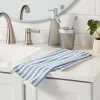Quick Dry Striped Waffle Towel Blue - Room Essentials™