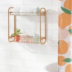 On The Wall 2 Tier Shelving Rack Metallic Gold - Room Essentials™