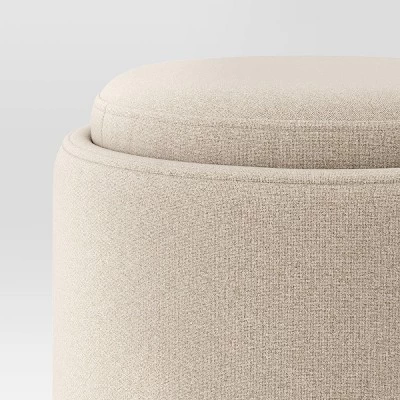 Round Upholstered Storage Ottoman - Room Essentials™ 4 Round Upholstered Storage Ottoman - Room Essentials™ - Image 4