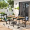 Metal Rectangle A-Frame Pergola Rust Resistant Outdoor Patio Dining Table Black - Room Essentials™