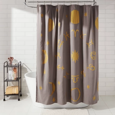 Celestial Metallic Shower Curtain - Room Essentials™ 1 Celestial Metallic Shower Curtain - Room Essentials™