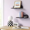 12" Wavy Wall Shelf 2pk Black - Room Essentials™
