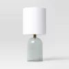 Glass Table Lamp With Open Base - Room Essentials™: ETL Listed, No Assembly, Modern Desk & Bedside Lighting