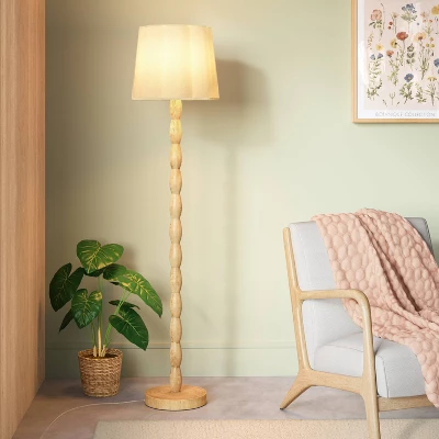 Natural Polyresin Floor Lamp - Room Essentials™ 1 Natural Polyresin Floor Lamp - Room Essentials™
