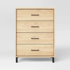 Mixed Material Wood And Metal 4 Drawer Dresser Updated Base Natural Wood - Room Essentials™ 6 Mixed Material Wood And Metal 4 Drawer Dresser Updated Base Natural Wood - Room Essentials™ -Target GUEST 9173e147 053e 433a be17 be44ad346f69