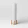 Paper Floor Lamp Natural Wood - Room Essentials™: ETL Listed, Modern Cylinder Shade, No Tools Assembly