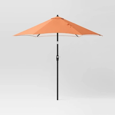 9'x9' Patio Market Umbrella - Black Pole - Room Essentials™ 10 9'x9' Patio Market Umbrella - Black Pole - Room Essentials™ - Image 10
