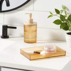 Ribbed Tray Tan - Room Essentials™