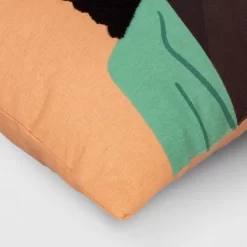 Square Woman With Pink Sunglasses Embroidered Cotton Square Throw Pillow Orange - Room Essentials™ -Target GUEST a6f6b4fe 8856 4da1 a756 896c58a74149