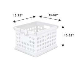 Storage Crate White - Room Essentials™: Portable Stackable Plastic Milk Crate With Built-In Handles, 30.6L Capacity -Target GUEST ad951f06 0bfb 4a13 b146 41da22f11339